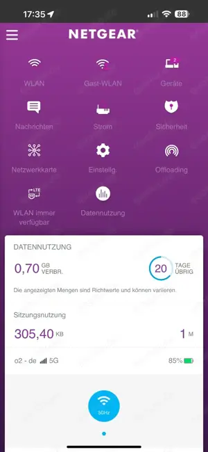 Netgear AT&T Nighthawk M6 5G WiFi6 Mobiler Hotspot-Router (MR6110) Unlocked Bild 10