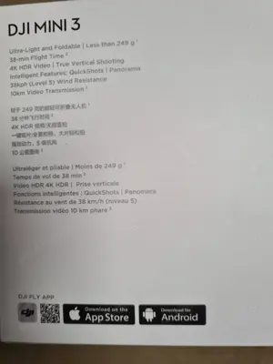 DJI Mini 3 Kameradrohne mit RC Fernsteuerung - neu im Originalkarton Bild 2
