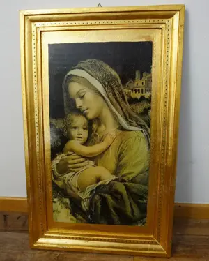 Ikonenwandbild, Mariendarstellung - Kunstdruck!