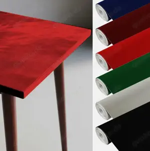 Klebefolie Folie Flock Velour 16  m  Samt Alkantara Selbstklebend Velvet Schwarz