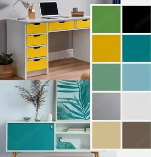 Klebefolie Möbelfolie Uni Farben 7  m  Selbstklebend Glanz Matt Schwarz Weiß DIY