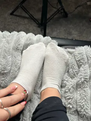 Weiße sneaker Socken 