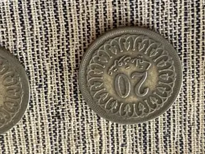 Münze Münzen Umlaufmünze Tunesien 20 Millim 1960