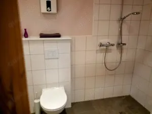 Ferienwohnung 48 qm Westerwald Küche Spülmaschine Bad mit Dusche  Bild 4