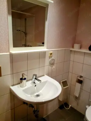 Ferienwohnung 48 qm Westerwald Küche Spülmaschine Bad mit Dusche 