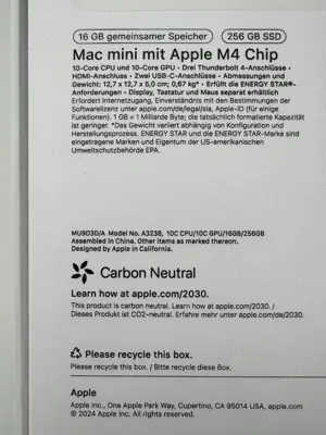 Apple Mac mini M4 (2024), MU9D3D A (16GB 256GB) Bild 7
