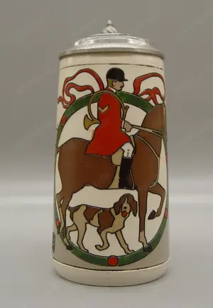 Villeroy & Boch Mettlach L. Hohlwein Jugendstiel Bierkrug, Mo.3168, 1908