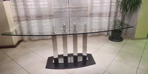 Designer Glastisch komplett mit 6 Stühlen  Bild 4