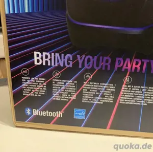 NEU V JBL PartyBox Stage 320 Tragbarer Akku Partylautsprecher mit Rollen Schwarz 