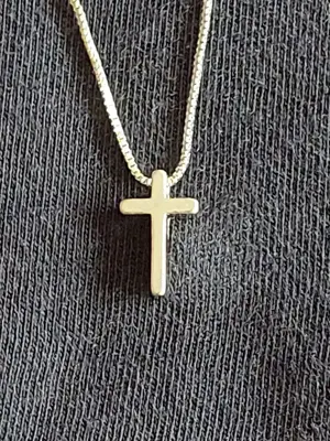 Elegante Silberkette, Halskette mit einem Kreuz Anhänger