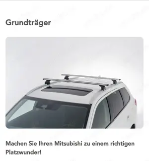 Grundträger für Mitsubishi mit Dachreling 