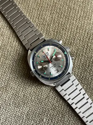 Poljot MG Magistr A M russische Armbanduhr Chronograph Kal. 3133 - 39 mm um 1980