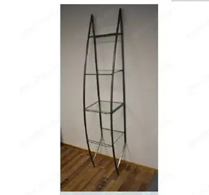 Wandregal Metallgestell mit 4 Glasböden - Exquisites Design