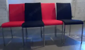 4 Stühle (2 x rot, 2 x schwarz) Bild 2