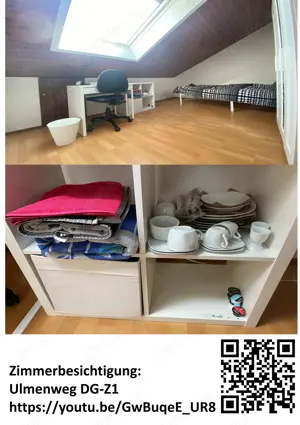 Möbliertes Privatzimmer im WG Haus - optimal => Uni Mannheim, Uni Heidelberg, SAP, Decathlon