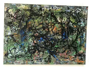 Acrylgemälde Abstrakt auf Leinwand Unikat 60x80 3,5 VHS