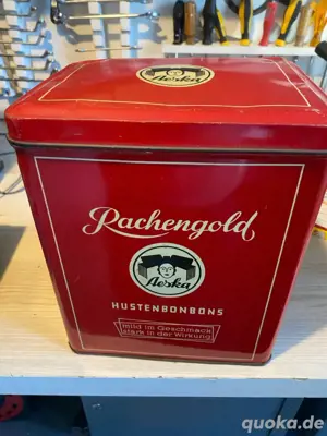 Vintage Blechdose "Aeska Rachengold Hustenbonbons"