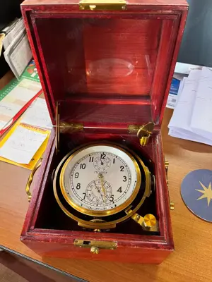 Poljot 6 MX, Kal. 85, russ. Marinechronometer, neuwertig, Fullset