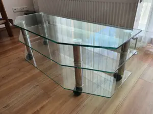 TV-Phono Regal Glas-Chrom *Neuwertig*