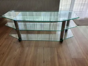 TV-Phono Regal Glas-Chrom *Neuwertig* Bild 2 TV-Phono Regal Glas-Chrom *Neuwertig* Bild 2