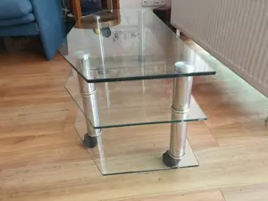 TV-Phono Regal Glas-Chrom *Neuwertig* Bild 3 TV-Phono Regal Glas-Chrom *Neuwertig* Bild 3