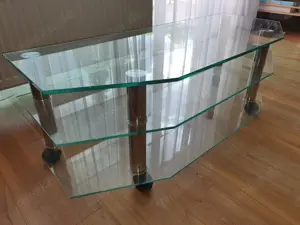 TV-Phono Regal Glas-Chrom *Neuwertig* Bild 5 TV-Phono Regal Glas-Chrom *Neuwertig* Bild 5