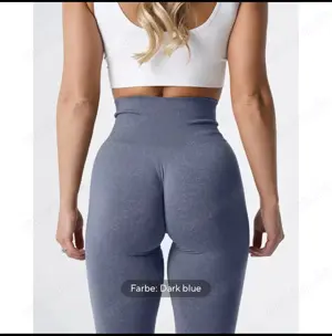 NVGTN Scrunch Seamless Legging Highwaist Shape Pushup Scrunch Pants NEU ohne Etikett Xs S blau Sport