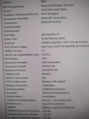 Komplett PC i7 4771, GTX660, 8GB,1TB HDD,Win10,23,6" Monitor 1080p,Maus,Keyboard,WLAN-Stick,Kabel Bild 9