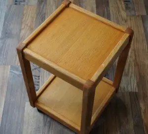 Tisch-Regalwagen klein, Hellholz, 32,5 cm , 50cm Höhe, praktisch-flexible Ablage