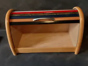 Brotkasten Harlekin mit Rolldeckel ,Holz Brot-Box Bild 3