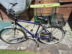 Rabebeick Fancy Herren Fahrrad 28", 7 Gang Nabenschaltung, Blau, inkl Gepäck Trägerkorb