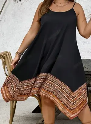 Süßes luftiges zipfeliges Hängerchen Gr. 52-54 schwarz