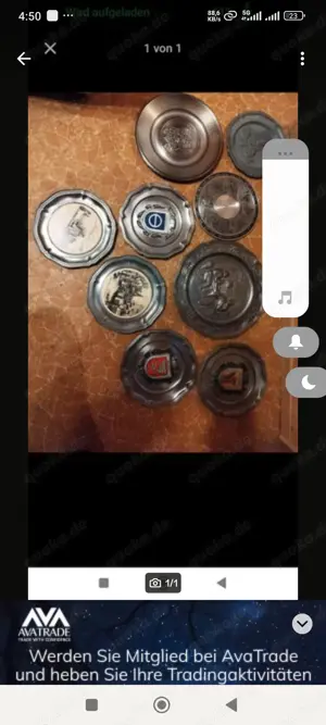 Zinn Teller zu verkaufen 