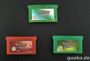 Gameboy Advance Pokemon Bundle Smaragd, Feuerrote und Blattgrüne Edition!