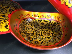 Phoenix Schale mit 2 Gefäßen mit Deckel - dekoratives Floralmuster Bild 8