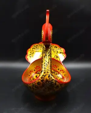Phoenix Schale mit 2 Gefäßen mit Deckel - dekoratives Floralmuster Bild 5