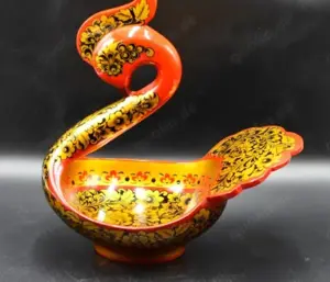 Phoenix Schale mit 2 Gefäßen mit Deckel - dekoratives Floralmuster Bild 2
