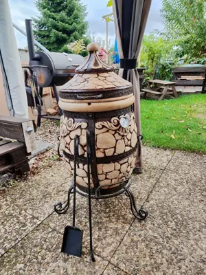 Tandoor 65L Stein | BBQ Ofen aus Schamott-Ton
