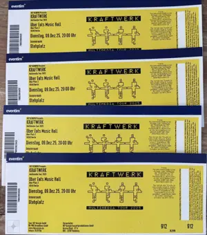Ausverkauft: KRAFTWERK Berlin 09.12.2025,1 - 4 Tickets, KULT