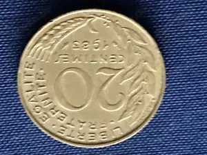 Münze Münzen Umlaufmünze Frankreich 20 Centimes 1983
