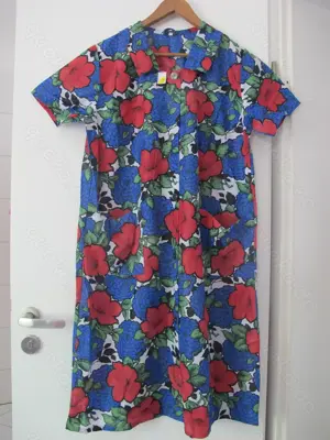 Kittelschürze Hauskleid Kittel Vintage Gr 46 Kleid 