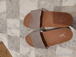 Elegante Damen Sandalen Glitzer neuwertig 