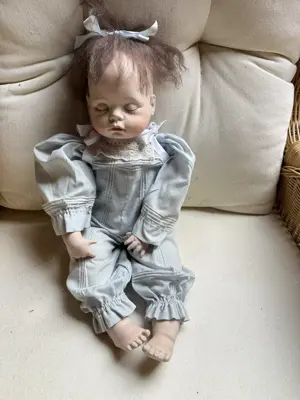 Künstlerpuppe - Baby Puppe Porzellan Bebe 1987 Theo R. Menzenbach