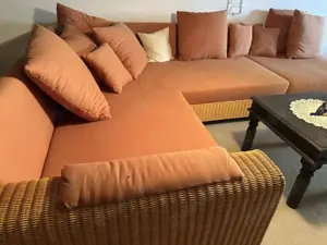 Rattan-   Korbsofaecke