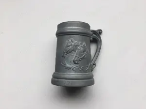 Zink Krug Vintage 60er Jahre mit Pferde Motiv 