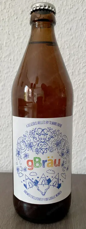 Eine Flasche Google Bier als Deko Opjekt Bild 2