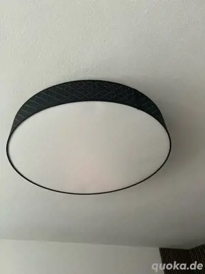 Moderne Deckenleuchte mit Stoffrand und elegantem Lichtmuster     80 cm Bild 3
