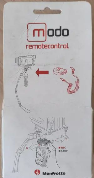 Videokamera Stabilization System von Manfrotto mit Fernauslöser.  