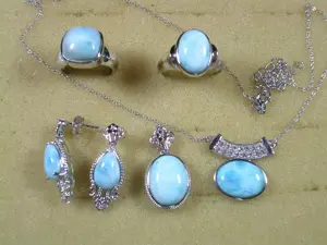 NEU: Ringe Anhänger Ohrstecker mit Larimar 925 Silber ab 45,- Euro