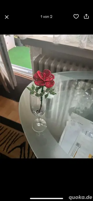 Handgemachte Blume aus Perlen - Einzigartige Dekoration